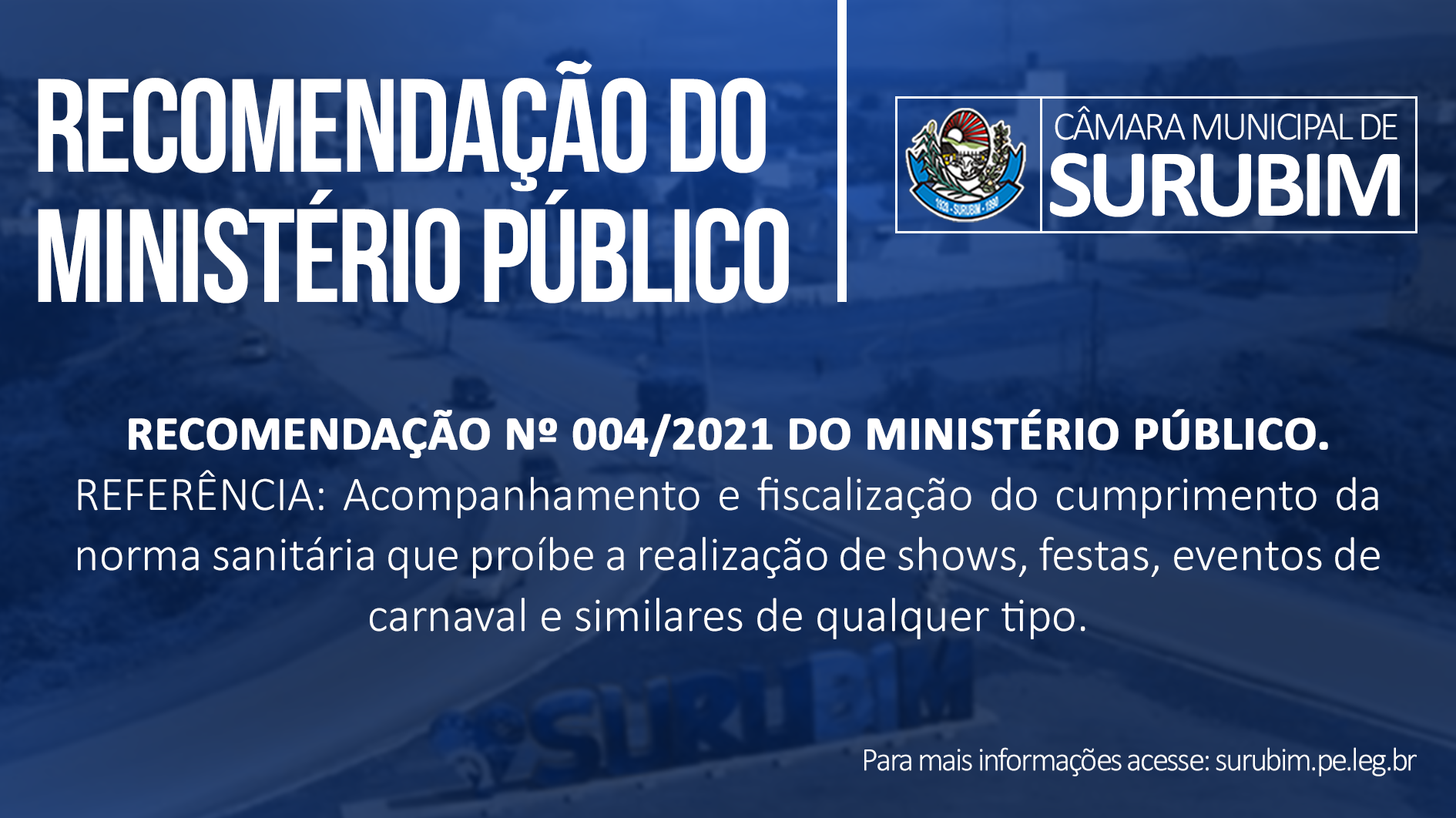 Recomendação Nº 004/2021 do Ministério Público.